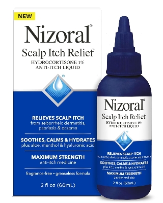 Picture of Nizoral Scalp Itch Relief Liquid Relieves Scalp Itch and Soothes, Calms and Hydrates with Maximum Strength Anti-Itch Medicine (Hydrocortisone 1%), 2 Fl Oz