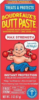 Picture of Boudreaux's Butt Paste Maximum Strength Diaper Rash Cream, Ointment for Baby, 2 oz Tube(USA)