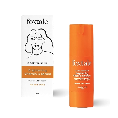 Picture of FoxTale 15% Vitamin C Face Serum For Glowing Skin,With Pure L-Ascorbic Acid And Vitamin E,Brightening Serum For Dark Spots,Dull Skin,Uneven Skin Tone,Boosts Collagen Production,All Skin Types,30 Ml