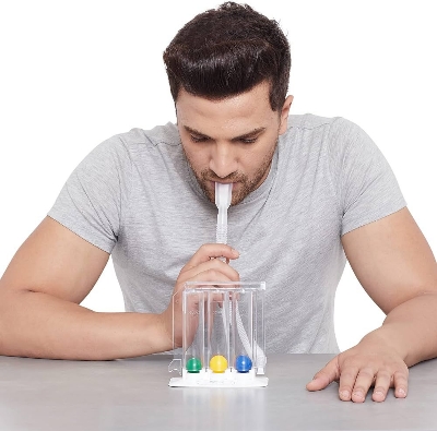 Picture of Auflex Spirometer Breathing Exercise - 3 Ball Incentive Lung Exerciser Device