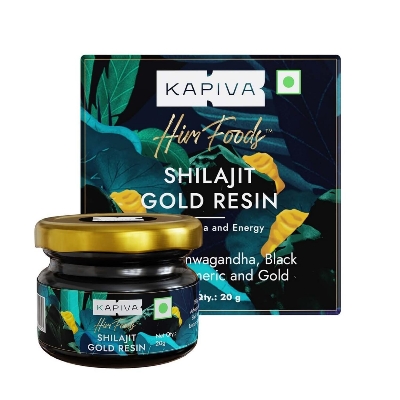 Picture of Kapiva Shilajit Gold Resin - 20g | Helps in boosting Stamina | Contains 24 Carat Gold | 100% Ayurvedic