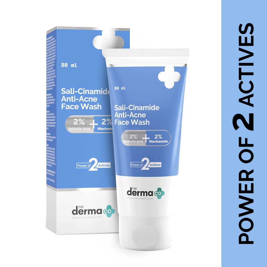 Picture of The Derma Co Sali-Cinamide Anti-Acne Face Wash with 2% Salicylic Acid & 2% Niacinamide - 80ml