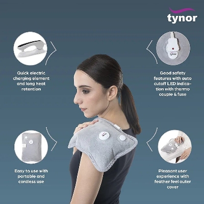 Picture of Tynor Ortho Heating Gel Bag (Electric),Grey,Universal size ,1 Unit