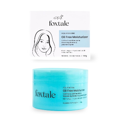 Picture of Foxtale Oil Free Moisturizer with Red Algae Extract, Blue Green Algae Extract, Hyaluronic Acid, Niacinamide and Betaine, Lightweight & Non-sticky, For Oily & Acne-Prone Skin, Men & Women, 100g