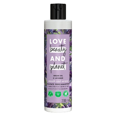 Picture of Love Beauty & Planet Argan Oil and Lavender Natural Shampoo for Dry & Frizzy hair|No Sulfates,No Paraben|200ml
