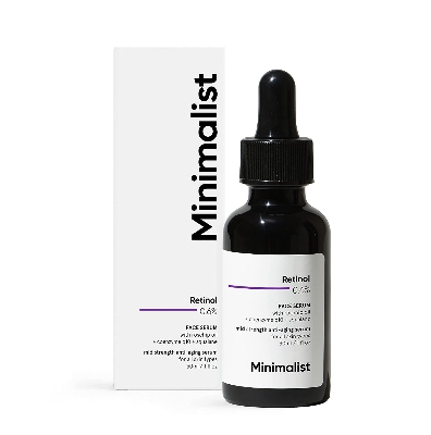 Picture of Minimalist Retinol 0.6% Mid-Strength Anti Aging Face Serum For Unisex, Reduces Fine Lines & Wrinkles, Medium Strength Retinol Formula