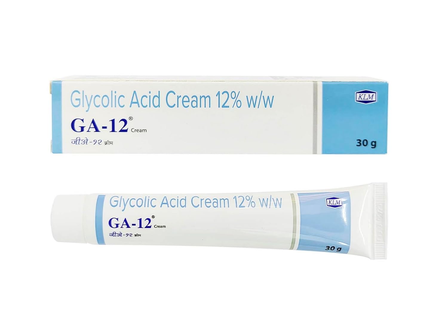 Picture of GA-12, glycolic acid Cream for GLOWING SKIN TREATMENT OF ACNE TREATMENT OF PIMPALS Help to reduces the wrinkles, exfoliating -30 gram