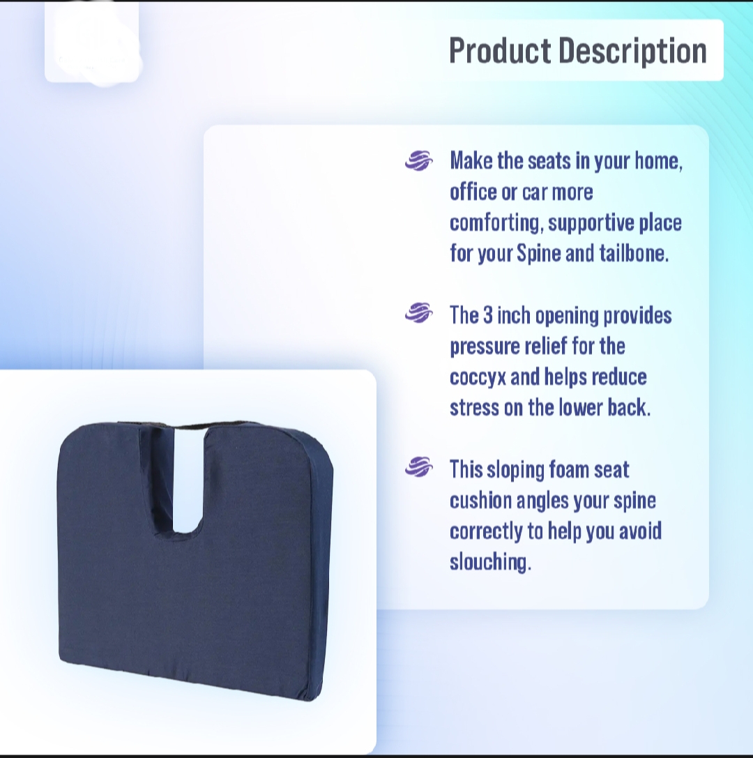 Picture of Coccyx set Cushion to Relieve Back, Sciatica and Tailbone pain Ideal for care, Office chair