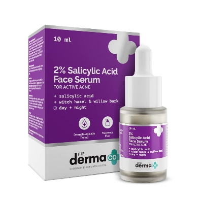 Picture of The Derma Co 2% Salicylic Acid Serum with Witch Hazel & Willow Bark for Active Acne - 10ml