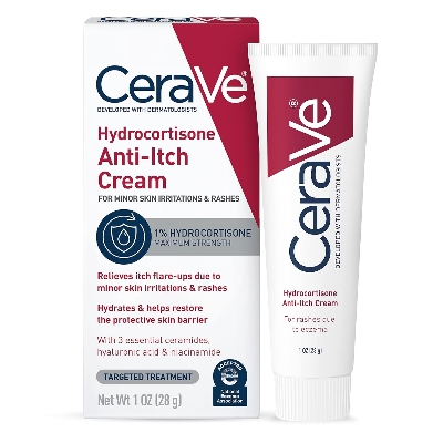 Picture of CeraVe 1% Hydrocortisone Anti-Itch Cream | Fragrance-Free Relief for Eczema-Prone & Dry Skin | 1 Ounce