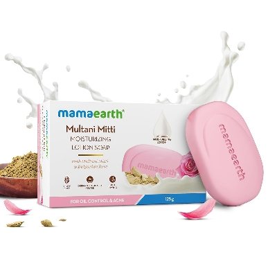 Picture of Mamaearth Multani Mitti Moisturizing Lotion Soap e for Oil Control & Acne-125g
