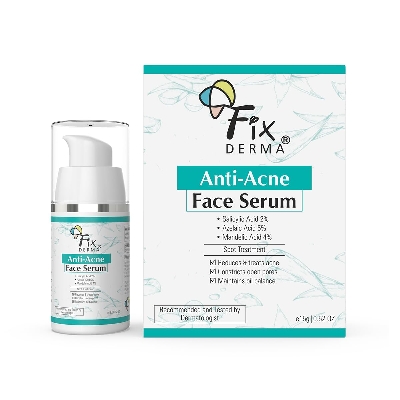 Picture of Fixderma 2% Salicylic Acid Serum for Anti Acne & Spot Treatment with 5% Azelaic Acid & 4% Mandelic Acid | Anti Acne Face Serum | Face Serum for Men & Women | Face Serum for Oily Skin - 15g