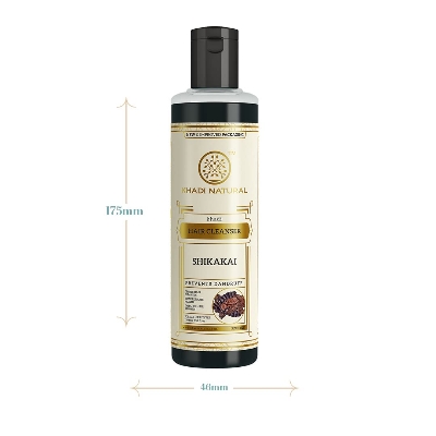 Picture of Khadi Natural Shikakai Shampoo for Cleaning Hair | Natural Hair Cleanser with Shikakai | Nourishing Shampoo for Healthy Hair | Suitable for All Hair Types 210ml
