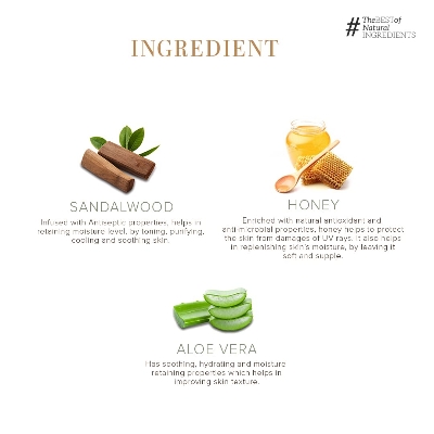 Picture of Khadi Natural Sandalwood & Honey Body Wash | Gentle Body Cleanser for Healthy Skin | Body Wash for Calming Sunburns | Body Wash for Soft Skin | Suitable for All Skin Types | 210ml