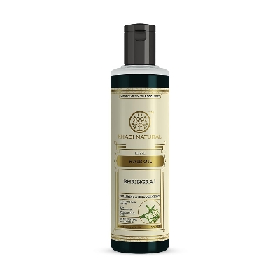 Picture of Khadi Natural Bhringraj Hair Oil For Controlling Hair Fall, Nourishing Oil For Healthy Hair Growth, Paraben & Silicone-Free Suitable For All Hair Types, 210ml