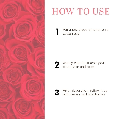 Picture of Khadi Natural Rose Water Herbal Skin Toner, 210ml|Keeps skin scented and moisturized|Maintain skin's pH balance| Prevents acne|Suitable for All Skin Types