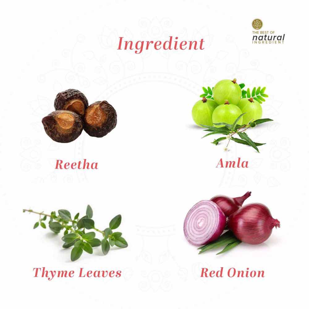 Picture of Khadi Natural Red Onion Hair Cleanser-Sulphate & Paraben Free-210 ml