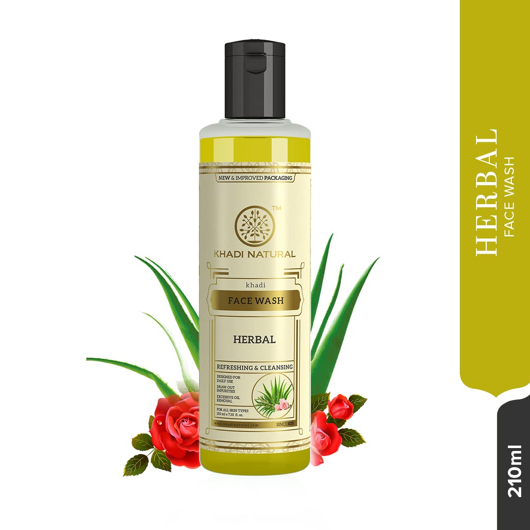 Picture of Khadi Natural Ayurvedic Herbal Face Wash | Refreshing Face Wash for Every Day Use | Face Wash for Controlling Excess Oil | Suitable for All Skin Types | 210ml