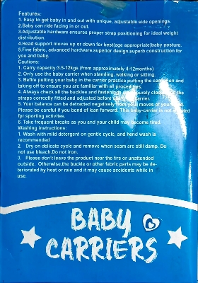 Picture of Baby Carrier it is lined with 3D mesh Fabric Optimizing Comfort for all Seasons.