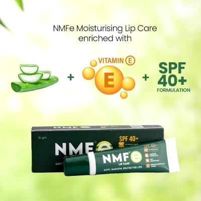 Picture of NMFe Moisturising Lip Care 10 Gm | Lip balm | Spf40+ For Dry And Chapped Lips | Aloe Vera & Vitamin E | Protects lips from dryness & sun damage | Dermatologically Tested