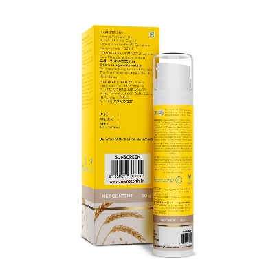 Picture of Mamaearth Rice Water Dewy Sunscreen with Rice Water & Niacinamide 50 g | Gives SPF50 & PA++++ Protection | For Glass Skin Glow | Evens Skin Tone | UVA & UVB Protection | No White Cast | All Skin Types