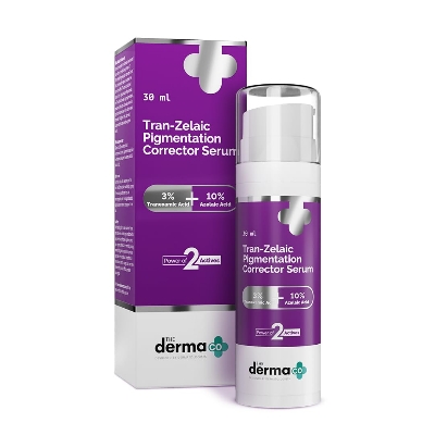 Picture of The Derma Co. Tran-Zelaic Pigmentation Corrector Serum with 3% Tranexamic Acid & 10% Azelaic Acid - 30 g | Treats Hyper Pigmentation & Melasma | Reduces Acne & Acne Marks