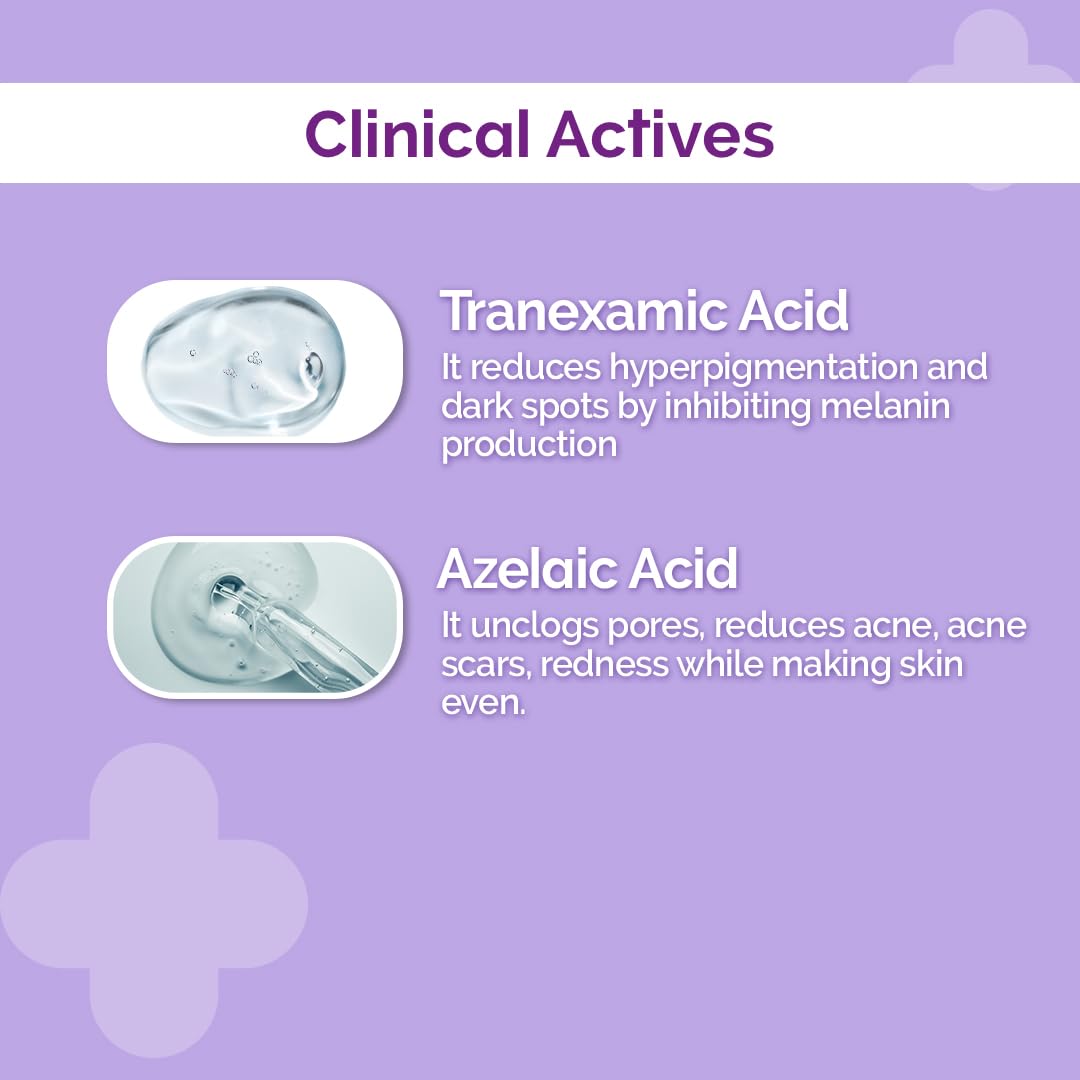 Picture of The Derma Co. Tran-Zelaic Pigmentation Corrector Serum with 3% Tranexamic Acid & 10% Azelaic Acid - 30 g | Treats Hyper Pigmentation & Melasma | Reduces Acne & Acne Marks