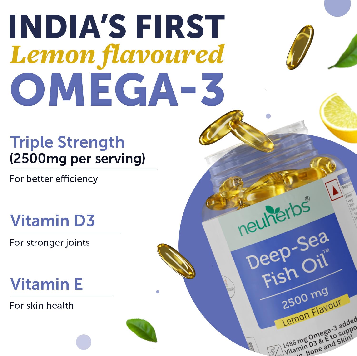 Picture of Neuherbs Deep Sea Omega 3 Fish Oil - 30 Softgel for Men and Women