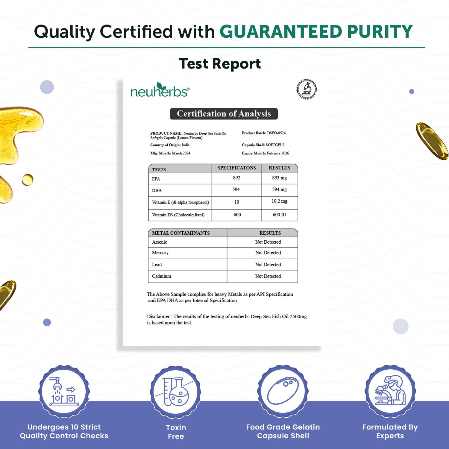 Picture of Neuherbs Deep Sea Omega 3 Fish Oil - 30 Softgel for Men and Women