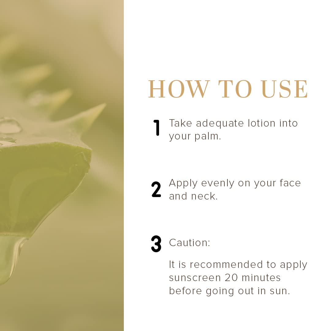 Picture of Khadi Natural Sunscreen Lotion with SPF 50 PA++ | Sunscreen for Everyday Use | Non-Sticky Sunscreen | Sunscreen without White Cast | Paraben Free | Suitable for All Skin Types | 100ml