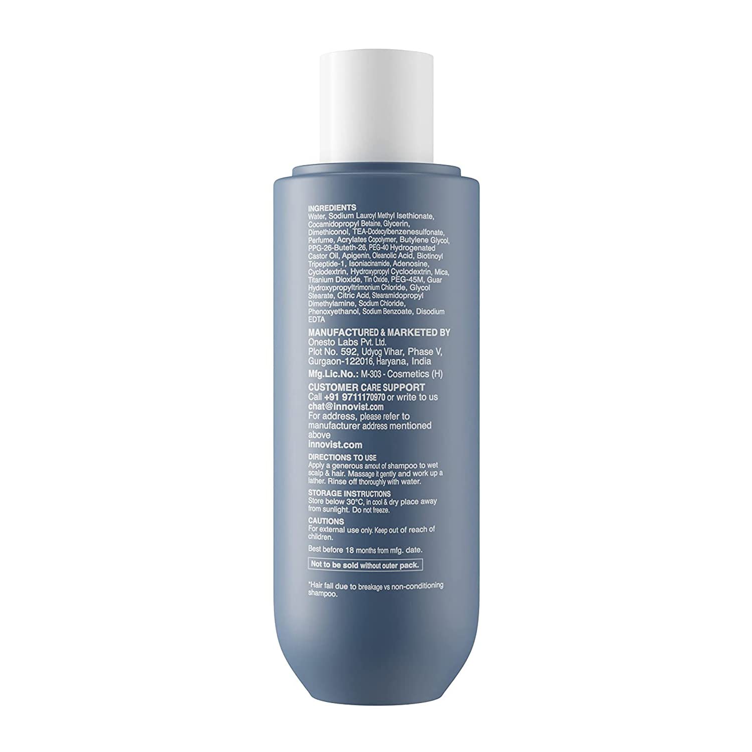 Picture of Bare Anatomy Anti Hair Fall Shampoo|5x Hair Fall Control & Growth|Contains Biotin Adenosine, & Peptides| For All Hair Types | For Women & Men | 250ml