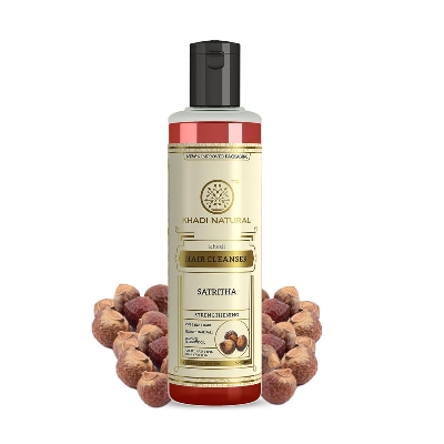 Picture of Khadi Natural Satritha Shampoo for Strong Hair 210ml | Herbal Shampoo for Controlling Hair Fall | Natural Shampoo for Repairing Damaged Hair | Suitable for All Hair Types