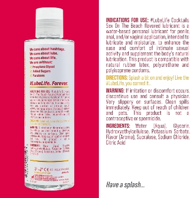 Picture of Lube Life Water-Based Fun On The Beach Flavored Lubricant, Personal Lube for Men, Women and Couples, Made without Added Sugar, 8 Fl Oz