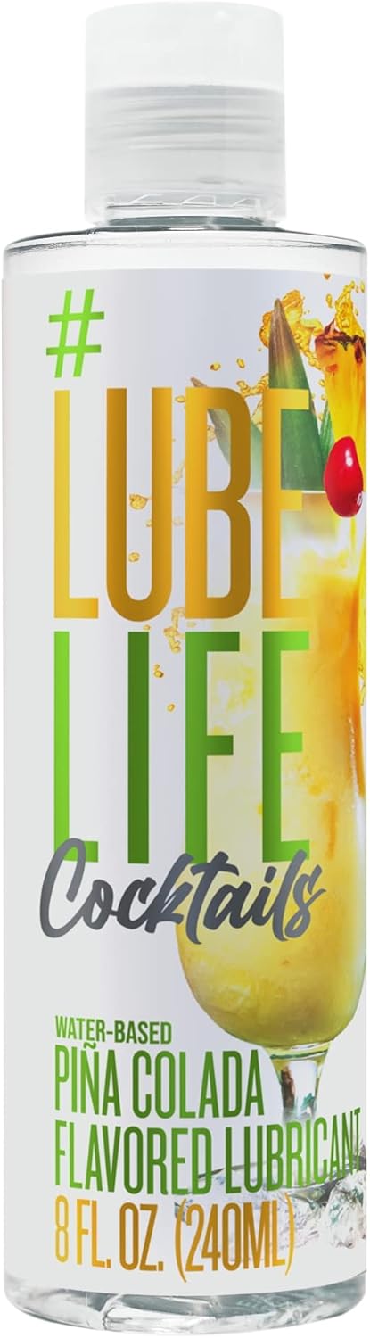 Picture of Lube Life Water-Based Piña Colada Flavored Lubricant, Personal Lube for Men, Women and Couples, Made without Added Sugar, 8 Fl Oz