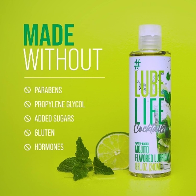Picture of Lube Life Water-Based Mojito Flavored Lubricant, Personal Lube for Men, Women and Couples, Made without Added Sugar, 8 Fl Oz