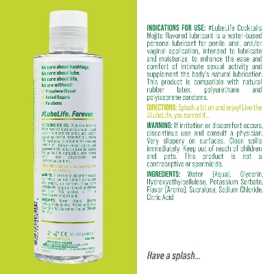 Picture of Lube Life Water-Based Mojito Flavored Lubricant, Personal Lube for Men, Women and Couples, Made without Added Sugar, 8 Fl Oz