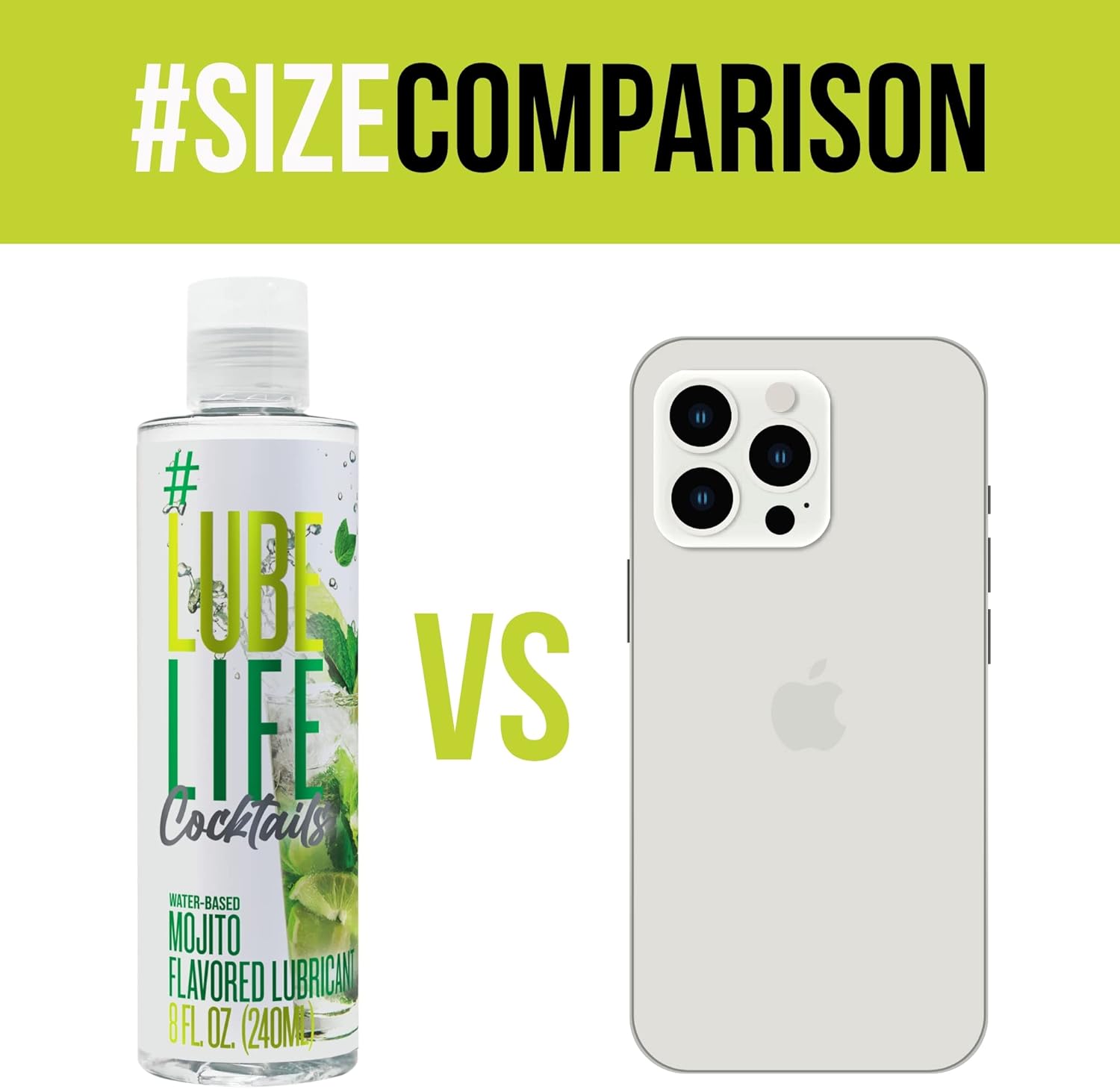 Picture of Lube Life Water-Based Mojito Flavored Lubricant, Personal Lube for Men, Women and Couples, Made without Added Sugar, 8 Fl Oz