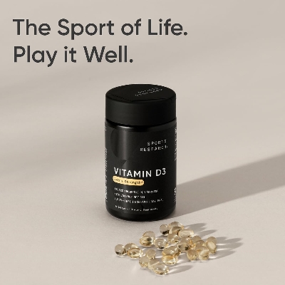 Picture of Sports Research Vitamin D3 5000 IU with Coconut MCT Oil - High Potency Vitamin D Supplement for Immune & Bone Support - Non-GMO Verified, Gluten & Soy Free – 125mcg, 30 Liquid Softgels