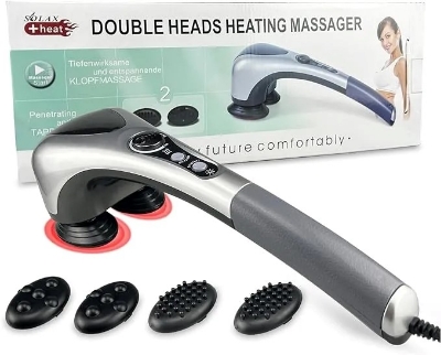 Picture of Electric Neck Hammer Dual-Head Vertebra Roller Back Hot Compress Massage Stick Portable Shoulder Cervical Spine Massage