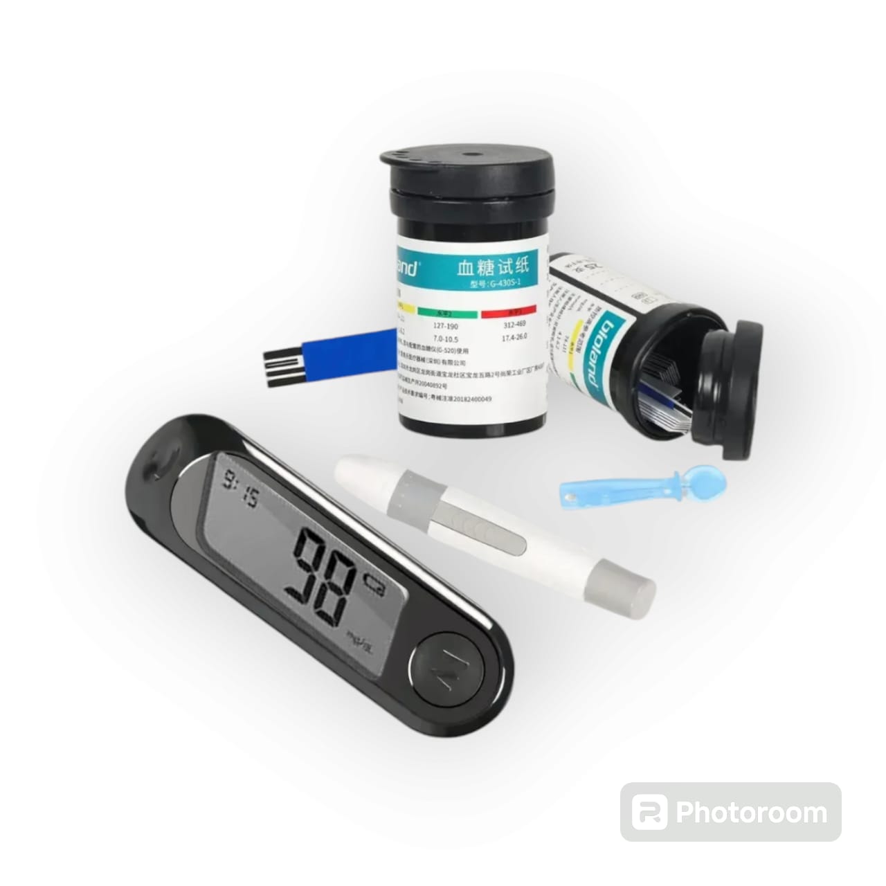 Picture of Blood Glucose Meter, Diabetes Testing Kit, Lancet Machine, Sugar Meter, Glucometer, 10 Test Strips, 5S, Get Data Fast
