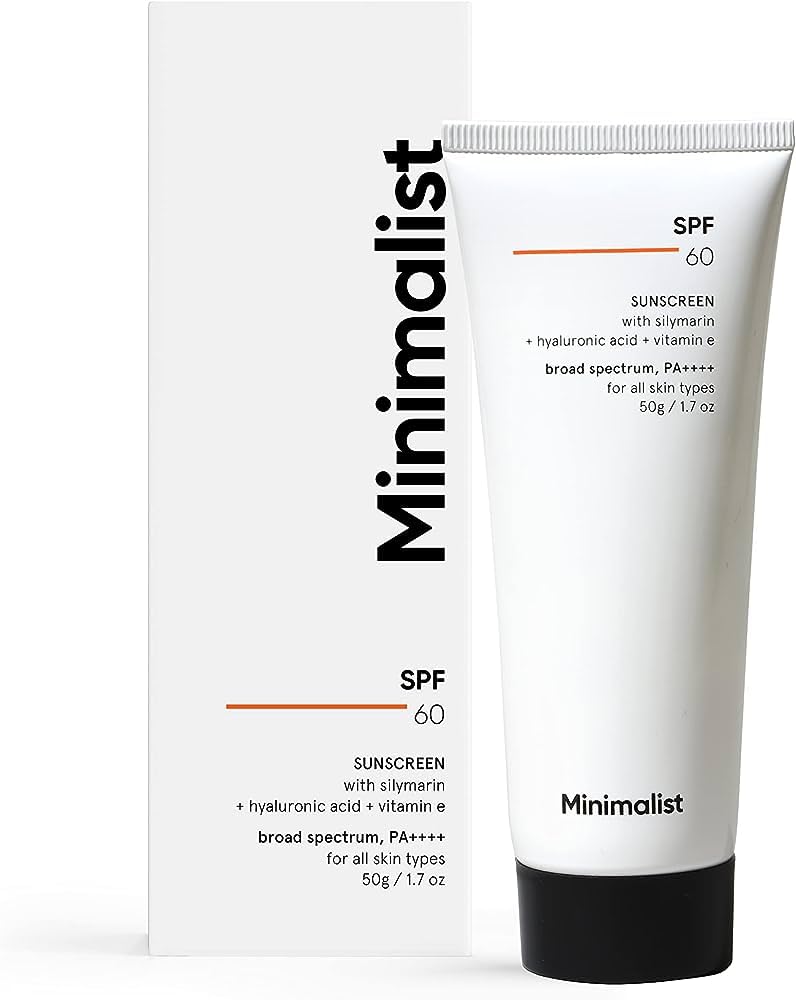 Picture of Minimalist Sunscreen SPF 60 PA ++++ | Pregnancy Safe | For Sensitive Skin | Photo stable | Broad Spectrum Sunscreen SPF 50+ With Potent Antioxidants & Advanced Filters | No White Cast | Non Irritant | 50 gm