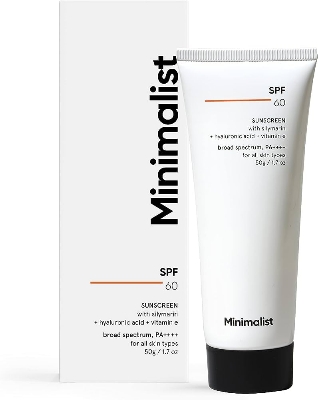Picture of Minimalist Sunscreen SPF 60 PA ++++ | Pregnancy Safe | For Sensitive Skin | Photo stable | Broad Spectrum Sunscreen SPF 50+ With Potent Antioxidants & Advanced Filters | No White Cast | Non Irritant | 50 gm