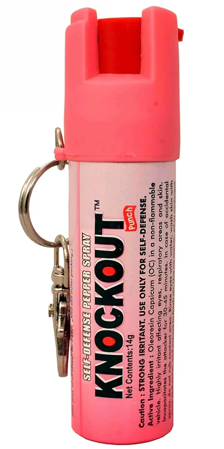 Picture of Knockout Pepper Spray for Self Defence with Key Ring - Powerful Pocket Size Multi Shot Long Range Self Defense