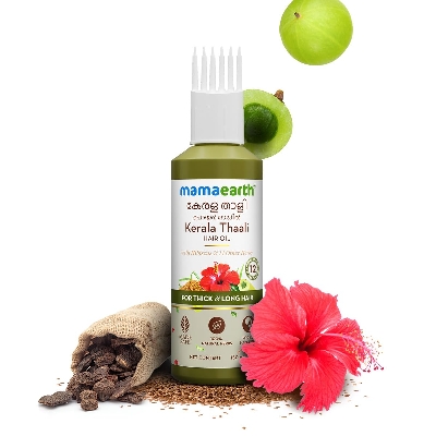 Picture of Mamaearth Kerala Thaali Hair Oil with Hibiscus, Bhringraj, Methi Dana & Amla for Thick & Long Hair - 150 ml