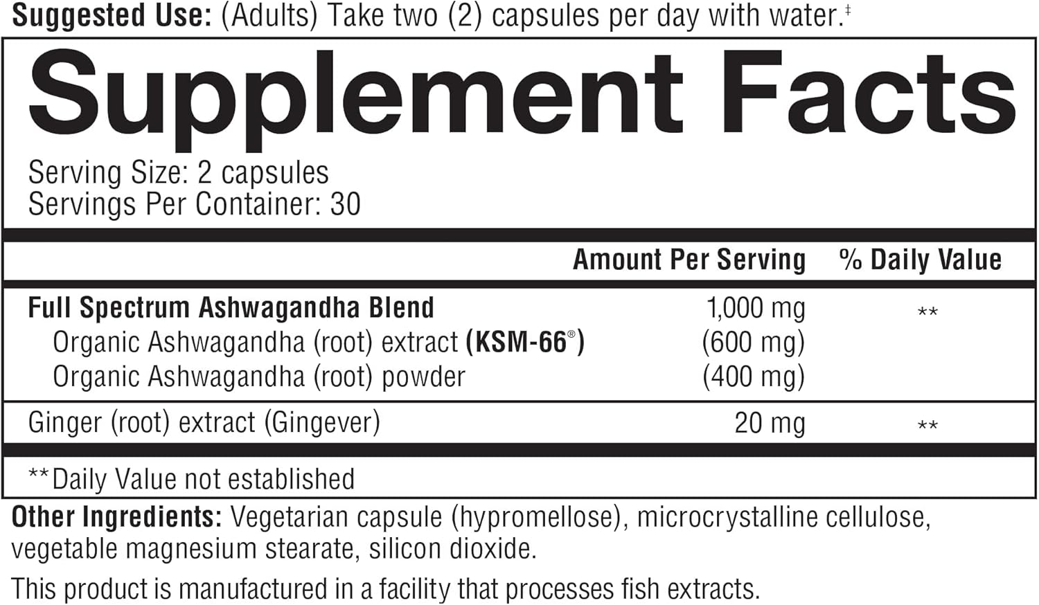 Picture of Youtheory Ashwagandha - 1,000 mg - Stress Support Supplement - Cortisol Support Supplement - Gluten, Dairy & Soy Free - 60 Vegetarian Capsules