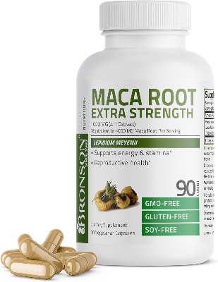 Picture of Bronson Maca Root Extra Lepidium Meyenii, Non-GMO, 90 Vegetarian Capsules