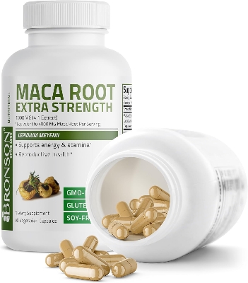 Picture of Bronson Maca Root Extra Lepidium Meyenii, Non-GMO, 90 Vegetarian Capsules