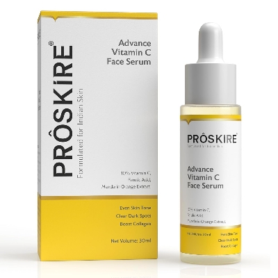 Picture of Proskire 10% Advance Vitamin C Serum With Ferulic Acid, Mandarin Orange Ext. For Dark Spots, Pigmentation & Glowing Face - 30 ml Pack