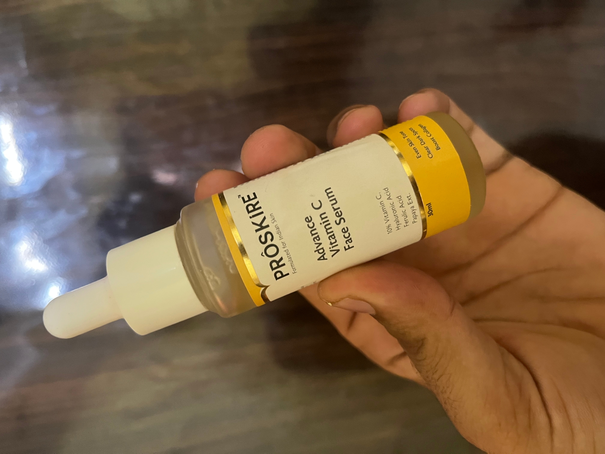 Picture of Proskire 10% Advance Vitamin C Serum With Ferulic Acid, Mandarin Orange Ext. For Dark Spots, Pigmentation & Glowing Face - 30 ml Pack