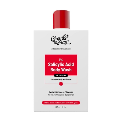 Picture of Chemist at Play 1% Salicylic Acid Body Wash 236ml | Paraben & SLS Free | Gentle Exfoliating Shower Gel | Prevents Body Acne, Bumpy Skin & Deep Cleanses Skin